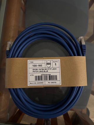 Cable Red Excel Cat6a 5m Azul