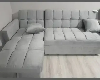 Sofá Cama matrimonio Gris con Arcón