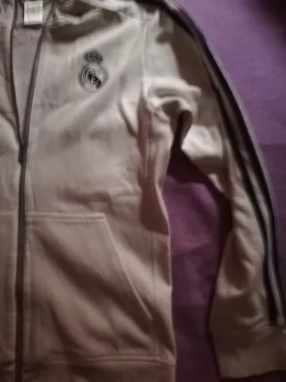 Sudadera Adidas Real Madrid blanca