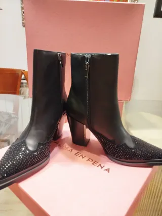 Botín Alma en Pena Piel Negro Talla 38