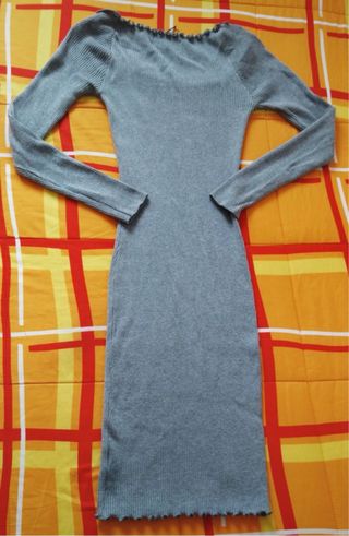 Vestido Lemon gris manga larga