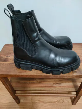 Botines Chelsea Zara Hombre Negro