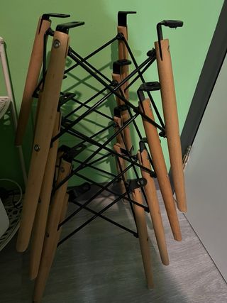 Pack de 4 Sillas Tower Nórdica Patas de Madera