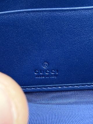 Portacarte Gucci Blu NY Yankees