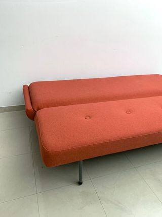 Sofá Cama Edwin Naranja retro