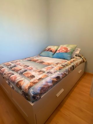 Estructura cama Brimnes 140x200 cm + colchón inclu