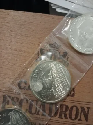 Moneda Plata 2000 Pesetas 1995 Rey Juan Carlos