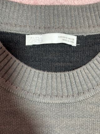 Jersey gris manga larga