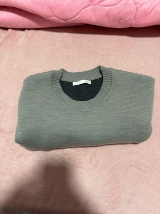 Jersey gris manga larga