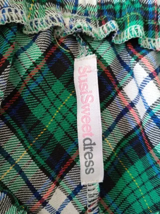 Minifalda Susisweetdress cuadros verde