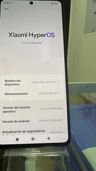 Xiaomi Redmi Note 12 Pro 5G 256GB Negro 8GB RAM