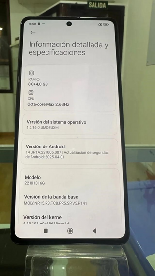 Xiaomi Redmi Note 12 Pro 5G 256GB Negro 8GB RAM