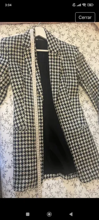 Chaqueta Zara Houndstooth Talla XS