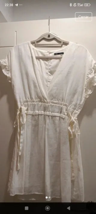 Vestido blanco Zara Talla XS