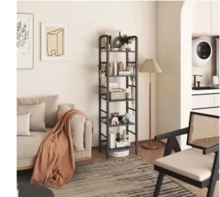 Estantería metálica negra 6 niveles