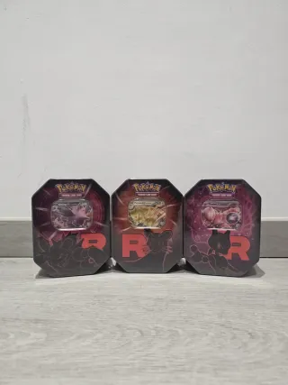 3 Latas metálicas Team Rocket Pokémon (Español)