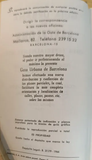 Guia urbana Barcelona 1967