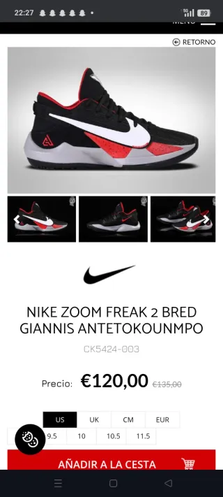 Zapatillas Baloncesto Nike Negras y Rojas