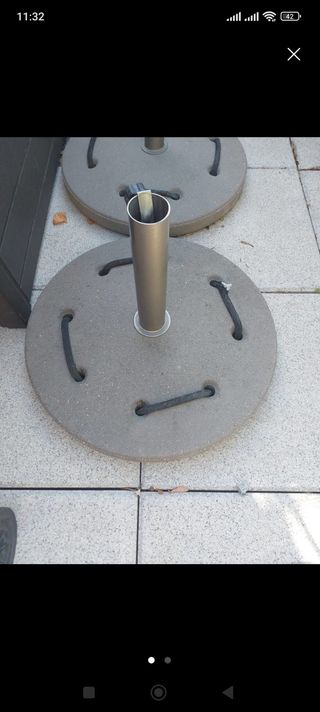 Sombrilla con base pergola