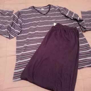 Pijama Mujer Rayas azules y rojo Talla XXL