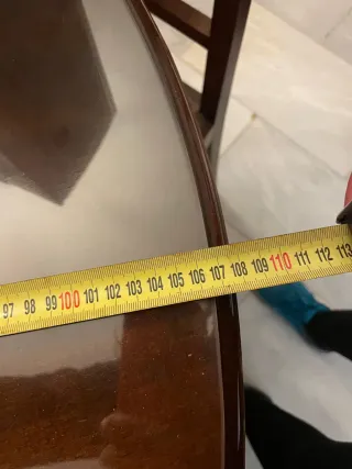 Mesa comedor madera antigua cristal