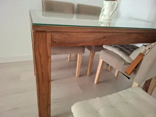 Mesa comedor madera maciza sheesham