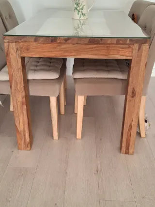 Mesa comedor madera maciza sheesham