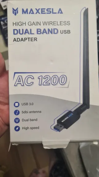 Adaptador WiFi USB MAXESLA AC 1200 Dual Band