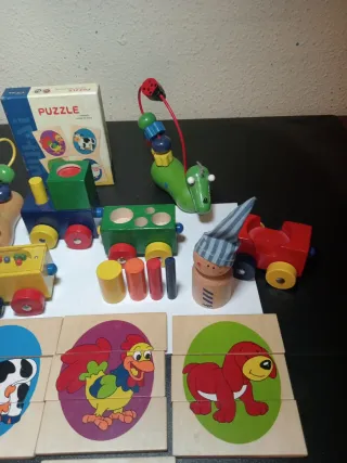 Juguetes de Madera Educativos Trenes y Puzzles