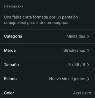 Falda corta floral azul