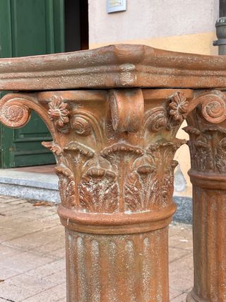 Coppia Colonne Base Tavolo Vintage