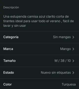 Mango Top Sunset Chaser Talla S