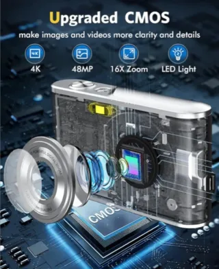 Cámara Digital 4K Ultra HD 48MP Autofocus. NUEVA.