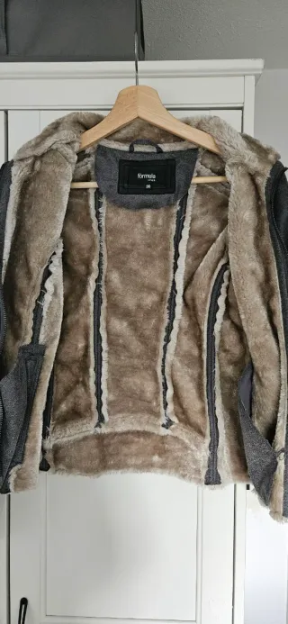 Cazadora aviador Fórmula Joven borrego gris