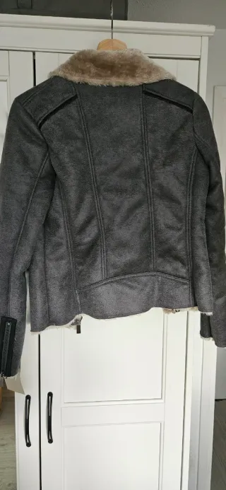 Cazadora aviador Fórmula Joven borrego gris