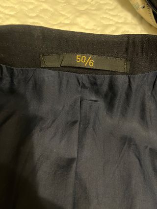 Chaqueta de traje azul marino de lana