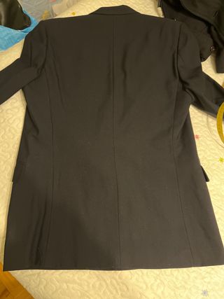 Chaqueta de traje azul marino de lana