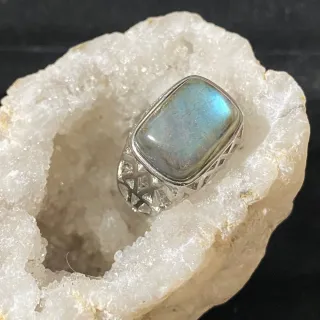 Anillo de Labradorita natural (unisexo)