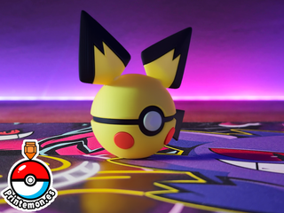 Pokéball Pichu #0172 - Figura PLA 3D Impresa