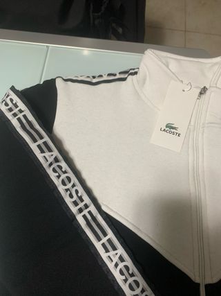 Tuta Lacoste uomo nera e bianca