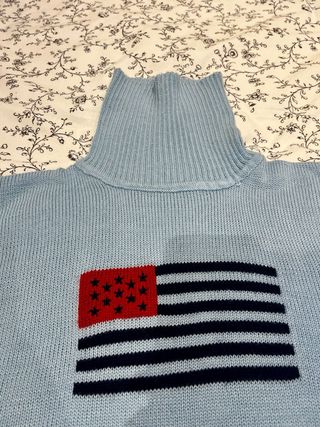 Jersey Polo Ralph Lauren azul con bandera