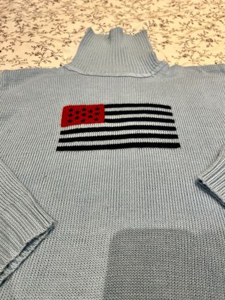 Jersey Polo Ralph Lauren azul con bandera