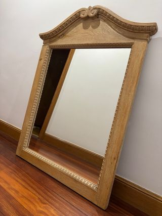 Espejo recibidor madera y cristal