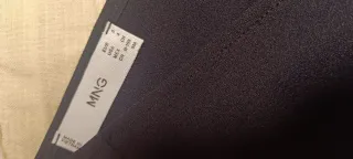 Vestido plisado Mango Negro/Blanco Talla S