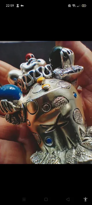 CLOWN Soprammobile laccato e placcato in argento