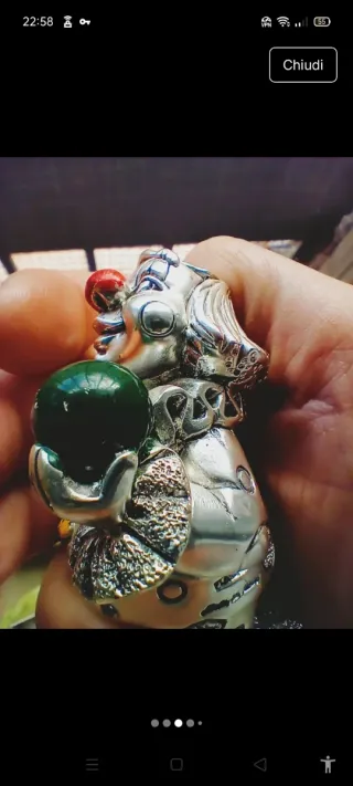 CLOWN Soprammobile laccato e placcato in argento