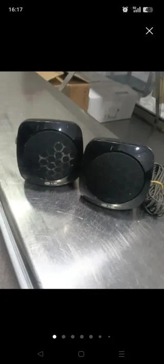 Home cinema aeg y altavoces lg