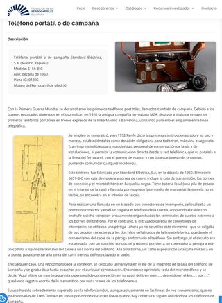Teléfono Antiguo Campaña RENFE 1960