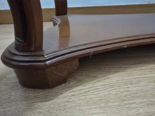 Mesa de centro cristal y madera