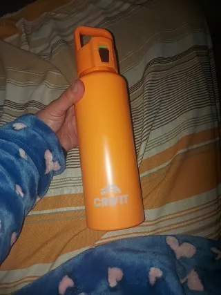 Botella CRIVIT Naranja de aluminio de 1 litro